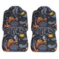 thumbnail image 5 of XMXT 2Pcs Car Seat Cover Decor Protector, Undersea Creatures Decoration Bucket Auto Front Seats Covers Fits for Cars SUVs Trucks, Universal Fit, 5 of 9