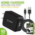 thumbnail image 4 of Accessories Bundle for Motorola Moto G Power 5G 2024: Dual Layer Tough Magnetic Shockproof Cover Case, Tempered Glass Screen Protector, 10W Wall Charger, USB-C Cable - Black, 4 of 8