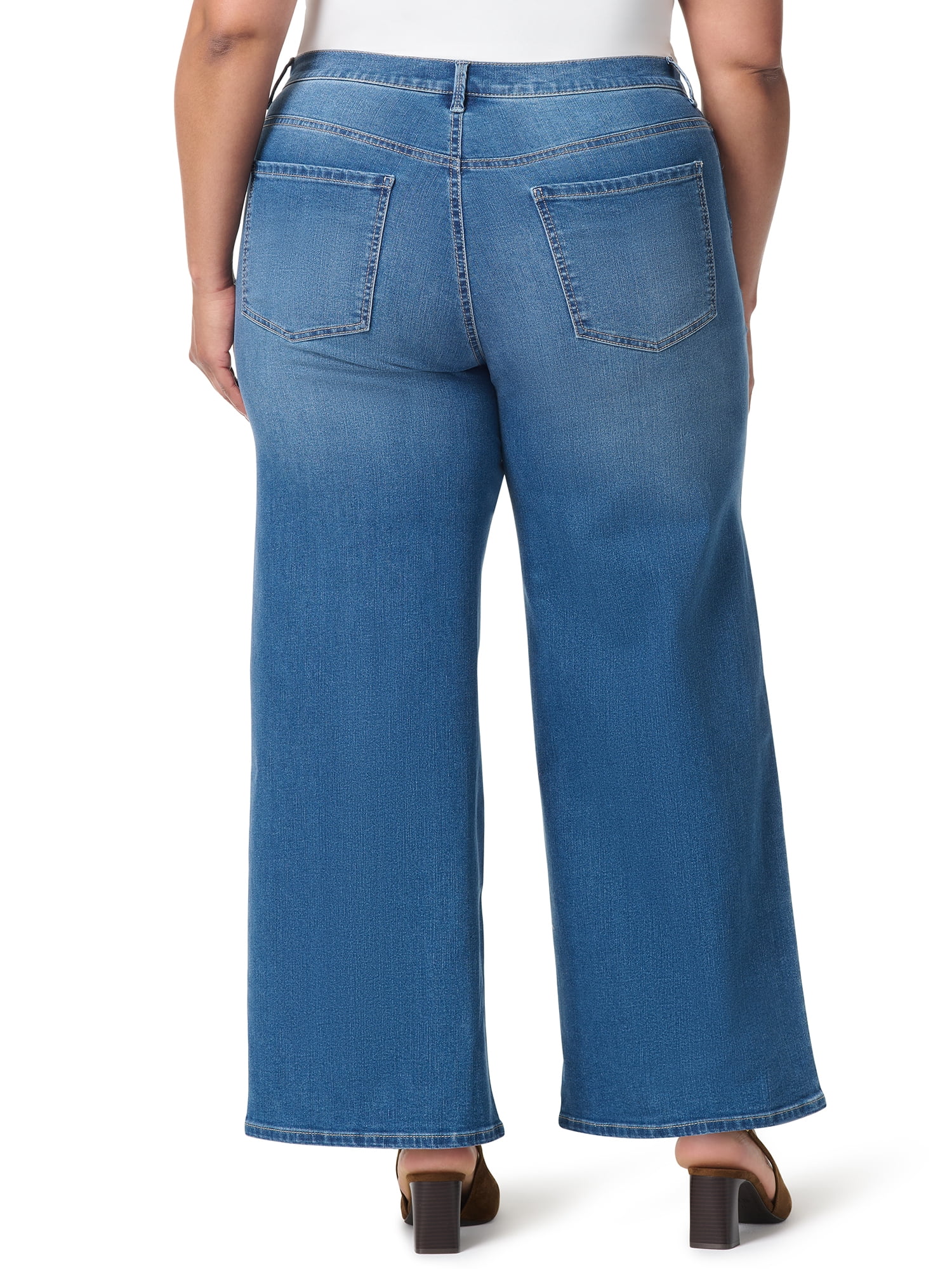 Gloria Vanderbilt Swan Series Women's Plus Wide Leg Jean, Sizes 16W-24W