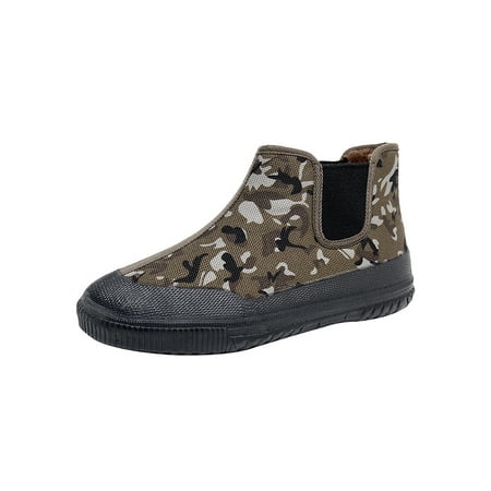 

Fangasis Unisex Booties Round Toe Safety Boot High Top Protection Bootie Construction Outdoor Winter Shoes Warm Pull On Work Boots Camouflage 5
