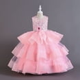 thumbnail image 1 of Vestido de malla para niña, vestido de princesa, vestido de noche de alta gama para cumpleaños de niña de flores, 1 of 6