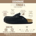 thumbnail image 3 of Cushionaire Fondu Genuine Leather Clogs for Women, Comfortable Slip On Womens Mules with Penny Strap Accent and Memory Foam Footbed, 3 of 23