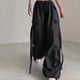 thumbnail image 4 of Gibobby pantalones negros mujer Ropa de calle de moda para mujer, pantalones de calle rectos de cintura alta de pierna ancha, monos, pantalones Cargo con bolsillos (Negro, L), 4 of 5