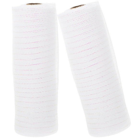 WEUVEB White Plastic Mesh Roll for Wrapping, Floral Arrangements, and Decorative Craft Projects