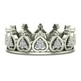 thumbnail image 4 of Vintage Inspired Tiara Wedding Band Ring 14K White Gold, 4 of 5