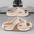 thumbnail image 5 of Rokment Women's Men's Cushioned Thick Sole Slides Acupressure Massage Slippers Non Slip Quick Drying Bathroom Sandals for Plantar Fasciitis Beige Size 6, 5 of 5