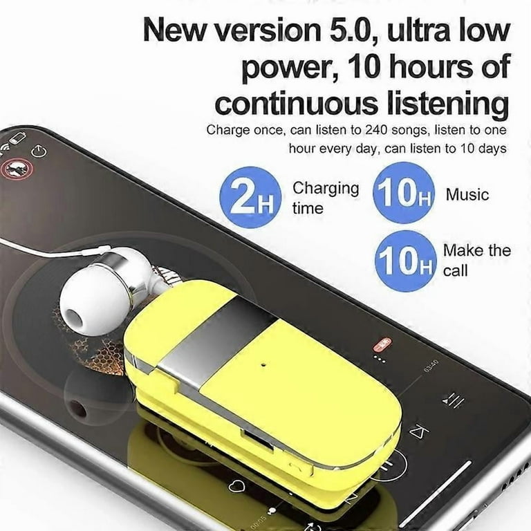 K53 Stereo Wireless Bluetooth Headset Calls Remind Vibration Wear-Clip  Driver Auriculares Earphone For Phone - Walmart.com