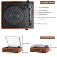 thumbnail image 2 of Tocadiscos de vinilo con tocadiscos y altavoces, Kedok, vintage, 2 of 13