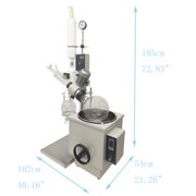 10L Rotary Evaporator Rotavapor Lab Rotavap with Digital Screen Heating Bath