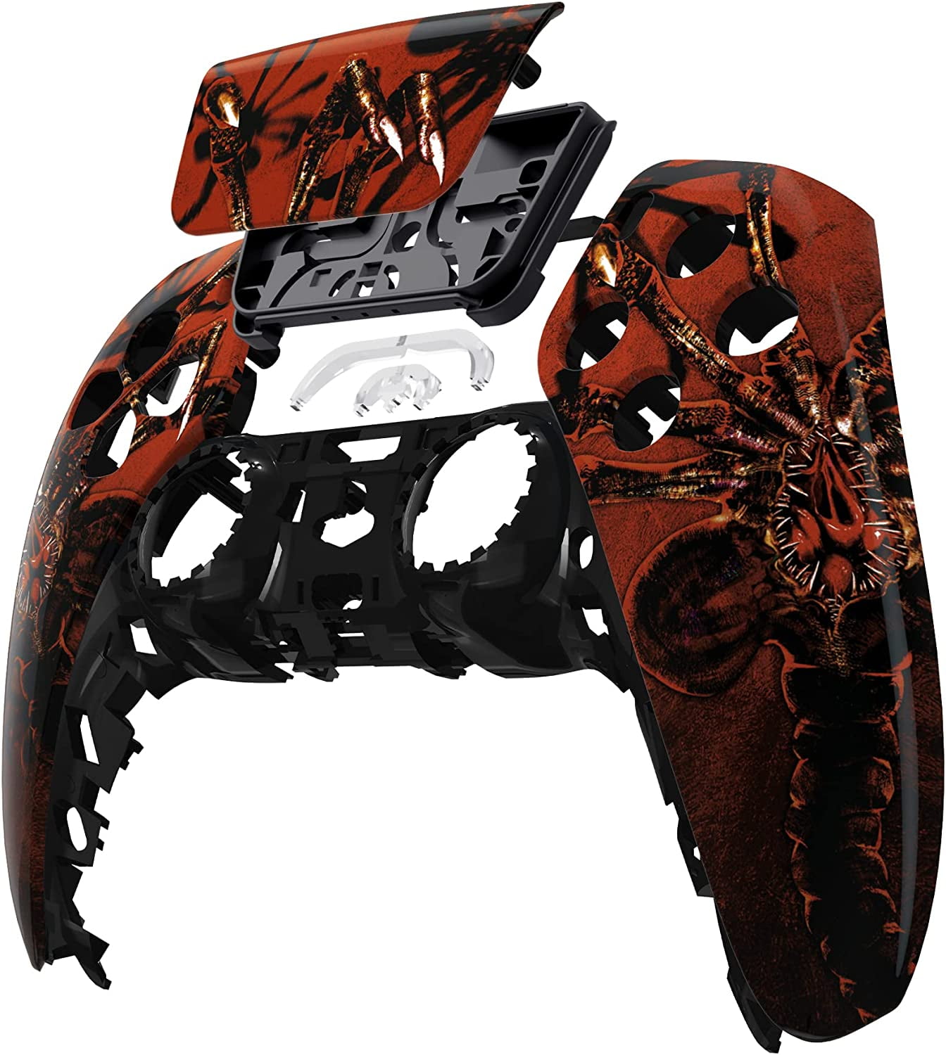 eXtremeRate Alien Fear Touchpad Replacement Front Housing Shell for ps5 Controller BDM-010/020/030/040