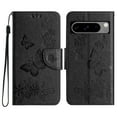thumbnail image 2 of Mantto Google Pixel 8A Wallet Case, Magnetic Leather Case for Women,3D Emboss Butterfly Card Slots Folio [Kickstand],Soft TPU Protective Flip Cover For Google Pixel 8A, Black, 2 of 8