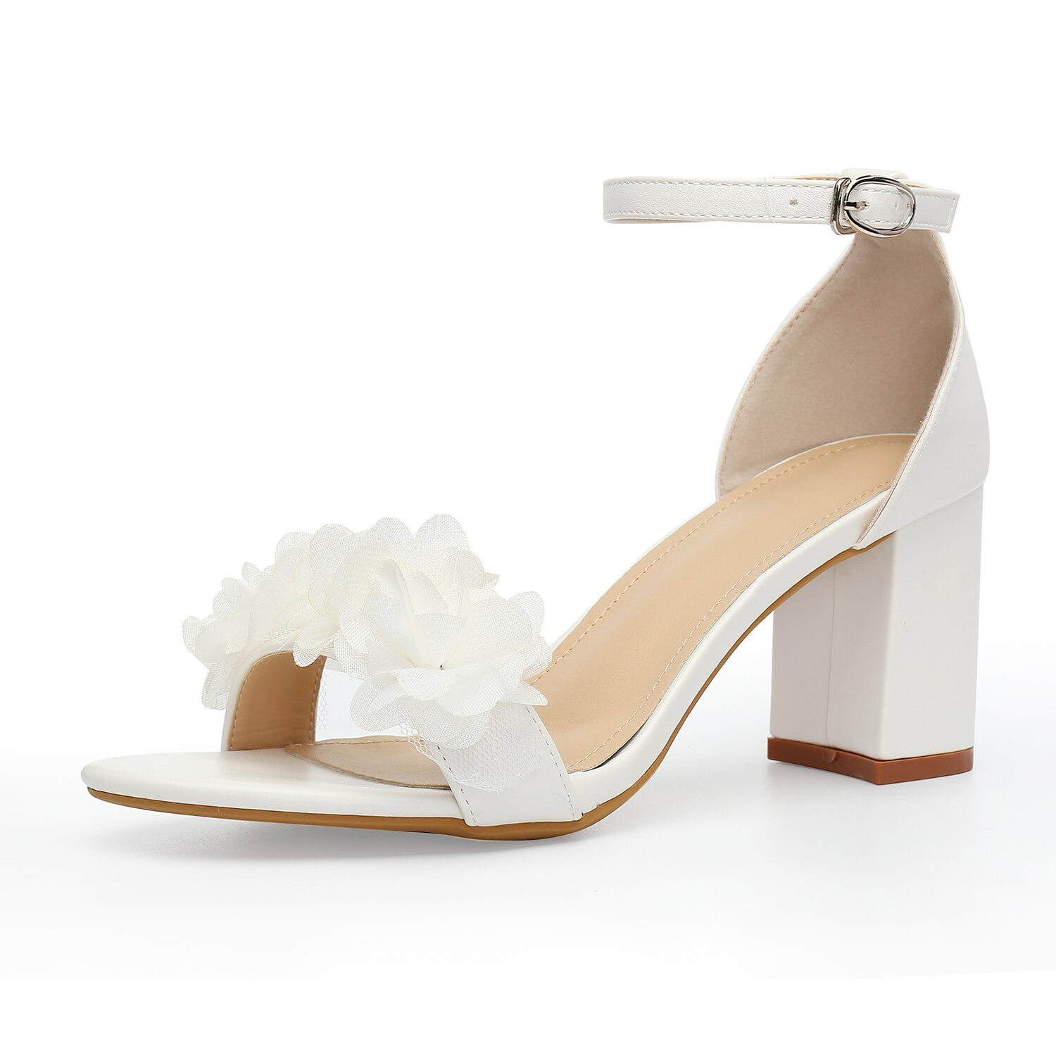 ASOS DESIGN Wide Fit West slingback block heeled shoes in ivory | ASOS