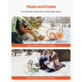 thumbnail image 3 of Grade Ice Fishing Propane Heater, 18K BTU Powerful Heating, Universal for 1lb Small & 5-40lb Large Tanks, 3 Heat Controls & 180-Degree Infrared Radiant Technology, 3 of 11