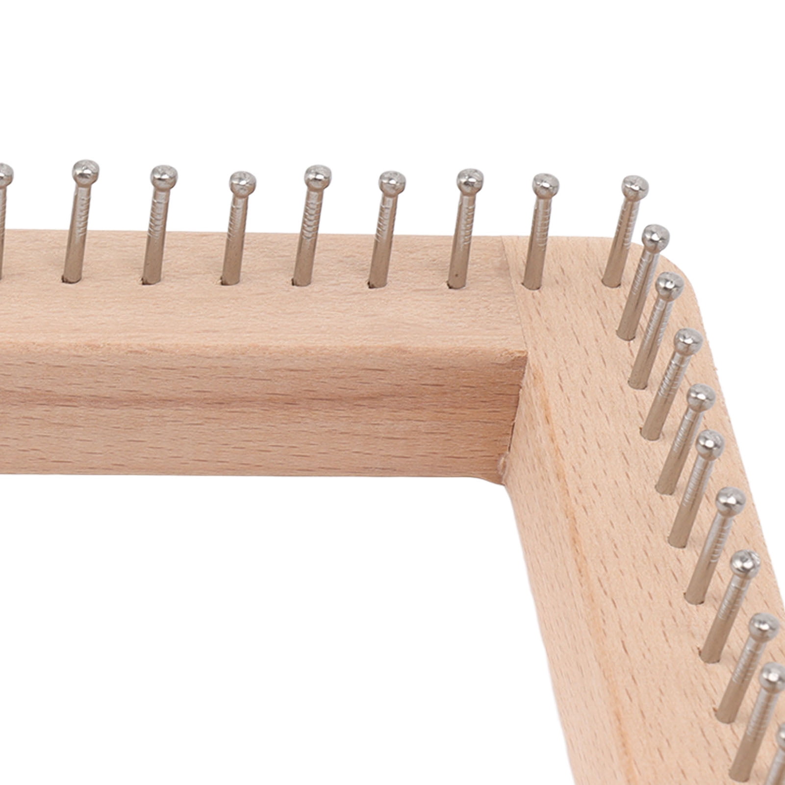 YAHHU Mini Square Knitting Tool with Hooks Wooden Crochet Board for Weaving Mat Hairband Blanket Sock 7.7 x 7.7 inches / 19.5 x 19.5 cm Large Portable Loom Craft Set