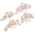 thumbnail image 1 of Diamantes de imitación de cristal en forma de combinación con flor de perla nupcial, 1 of 3