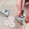 thumbnail image 4 of KONTONTY 30Pcs White Nylon Hexagonal Screw Nuts for Fastening Various Projects and Applications M6 0.4in, 4 of 8