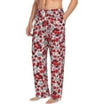 thumbnail image 2 of Xecao Red Hawthorn Men's Straight Lounge Pajama Pants: The Ultimate in Comfortable Sleepwear, 2 of 9