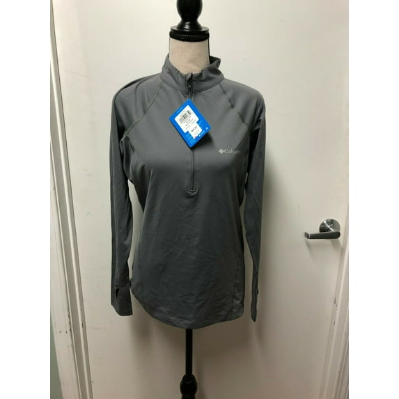 columbia Men's Omni-Heat Midweight Gray Long Sleeve Zip Up Base Layer 1674731023