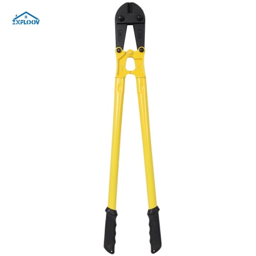 30" Heavy-Duty Bolt Cutter, Ergonomic Soft Rubber Grip, Yellow Steel Cutter for Fence, Steel Wire, Chain, Medium Padlocks