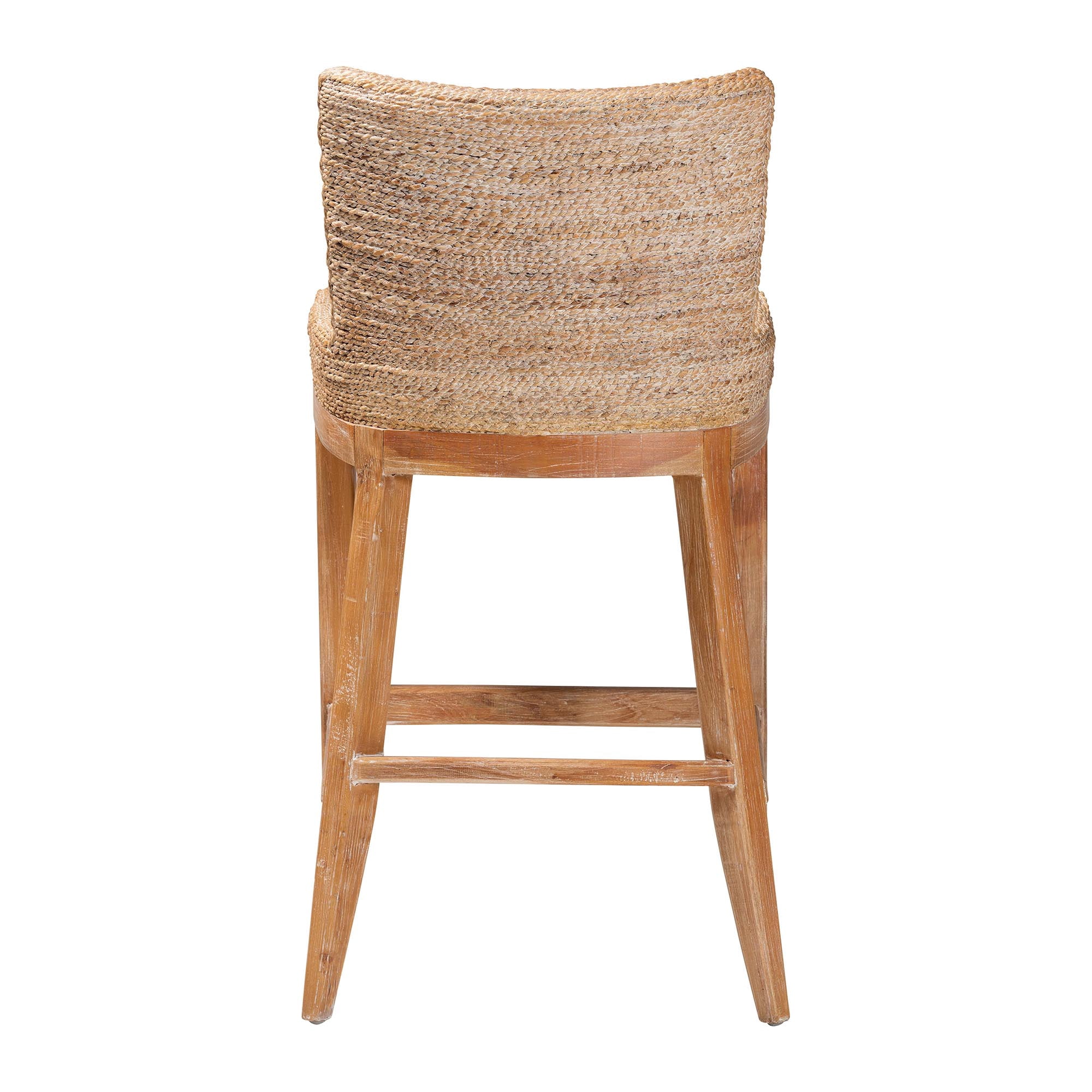 bali & pari Ridley Boho Bar Stool, Bar Height, White Wash