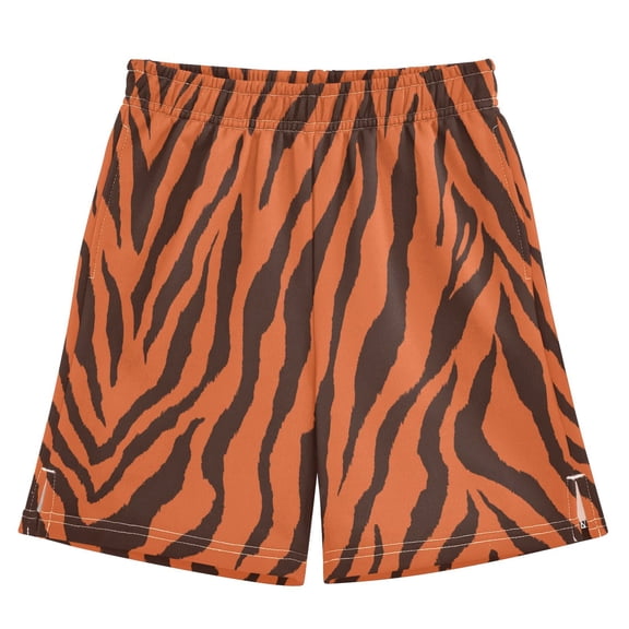 Tiger Stripes Athletic Shorts Breathable with Comfort Fit Drawstring Casual Sweatshorts X-Small