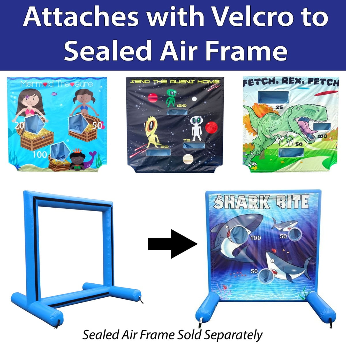 TentandTable Replacement Inflatable Frame Game Panel Only, 50 Mile Bike