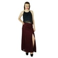 thumbnail image 2 of Bimba Women Rayon Maxi Skirt with Long 2 Slits, 2 of 4