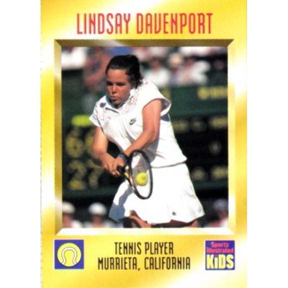 Lindsay Davenport 1995 Sports Illustrated for Kids tennis Rookie Card