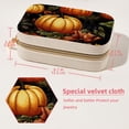 thumbnail image 5 of Thanksgiving Pumpkin Velvet Portable Decorative Box with Removable Compartment - Storage Box, Display Case, and Earring Holder - Ideal Gift, 5 of 7