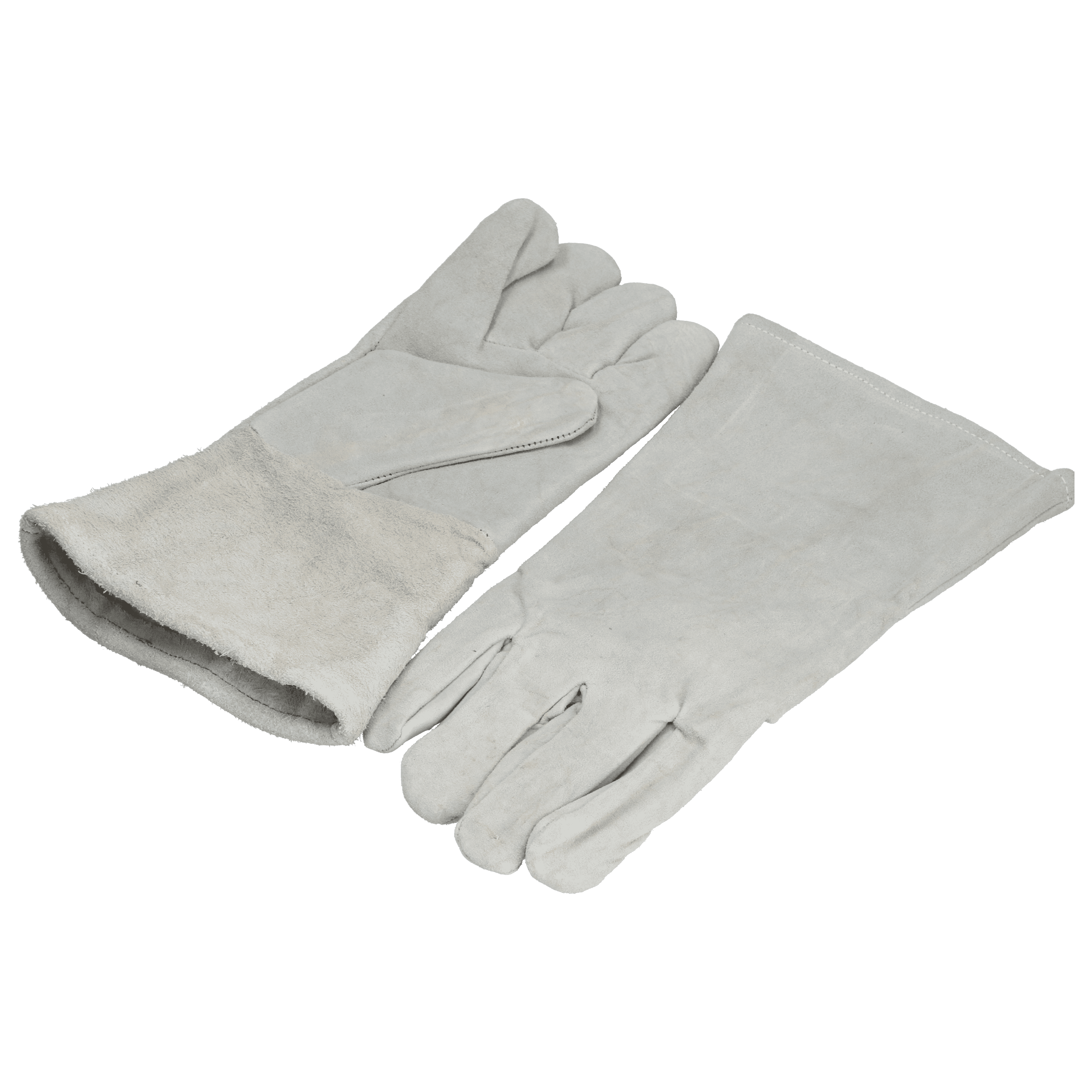 Surtek Long Hide Leather Gloves, White Color