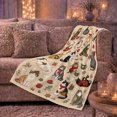 thumbnail image 6 of Festive Cats Winter Attire Watercolor Illustration Holiday, Playful Pet Portrait Pattern, Warm Flannel Blanket for Living Room and Bedroom, Cat Lovers Just Because Gift, Pet Lover Home Decor, 6 of 9