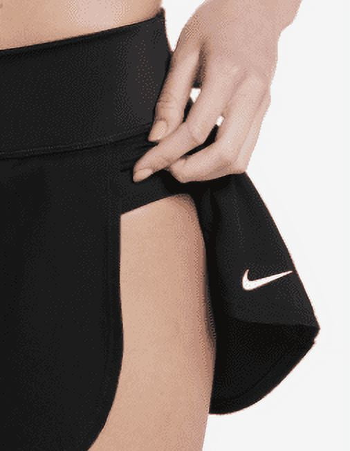 Nike Women's Swim Skirt Logo Short Polyester Pull On Stretch Black Medium New