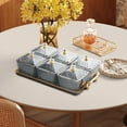 thumbnail image 6 of deevoka Divided Serving Dishes Nordic Dried Fruit Plate for Chocolate Cookies Fruits gray, 6 of 9