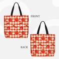 thumbnail image 2 of Honeii Tomatoes And Chili Print Tote Bag, Reusable Grocery Shopping Bag,Shoulder Bag with Inner Pocket, 2 of 7