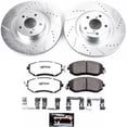 thumbnail image 3 of PowerStop Front Z26 Street Warrior Carbon-Fiber Ceramic Brake Pad and Drilled and Slotted Rotor Kit Fits: SCION SUBARU TOYOTA Select Models K6082-26, 3 of 9