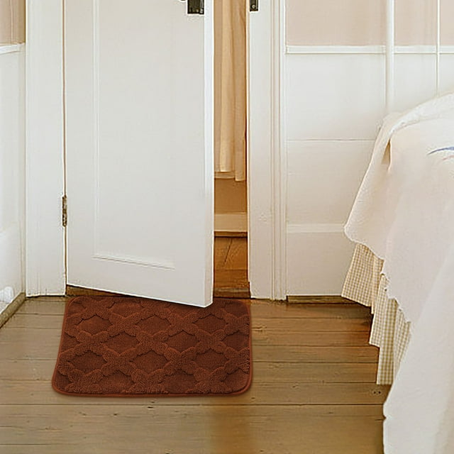 PRETXORVE Solid Color Imitation Absorbent Floor Bathroom Entrance Shower Door Multi Color and Multi Border Door
