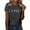 Dark Gray, variant on Seductiva Women's Short Sleeve T-Shirt Clearance Womens Graphic T Shirt Vintage Floral Shirt Flower Tee Fall Shirts