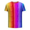 thumbnail image 4 of Penkiiy Unisex 3D Colorful Rainbow Print Graphic Tee Shirts for Men Women and Teens XL Purple, 4 of 4
