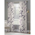 thumbnail image 4 of Purple Pink Botanical Sheer Curtains 96 Inch Length 2 Panels Set Window Treatments, Rustic Country Spring Floral Summer Leaf Rod Pocket Semi Curtains for Living Room/Bedroom/Kitchen, 104"W x 96"L, 4 of 7
