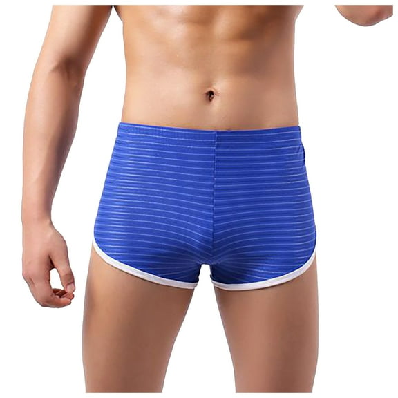 Ohufall Mens Underwear Men's Underwear Low Waist Fashion Color Stripes Comfortable Erotic Panties Clearance