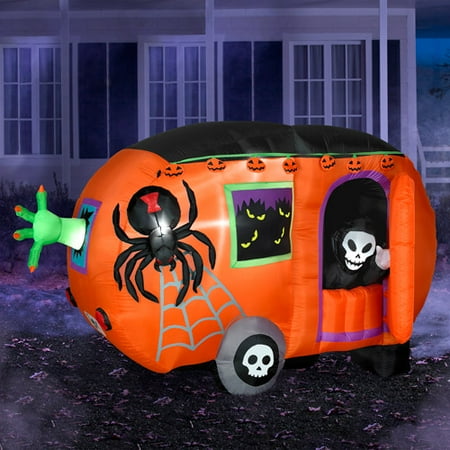 gemmy airblown inflatable 5 x 8 animated camper halloween decoration