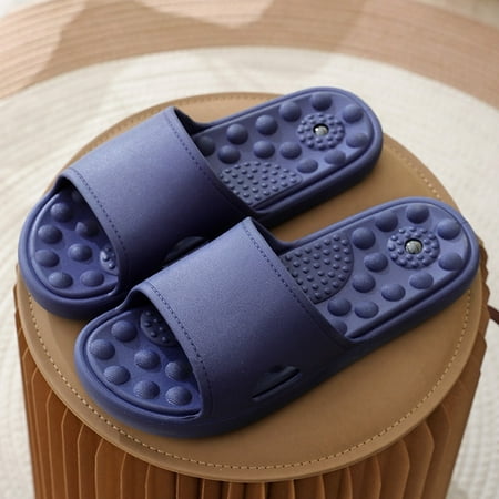 

eczipvz Shoes for Men Men s Summer Sandals for Men Leather Beach Slide Sandals Non Slip Comfort Arch Support Sport Casual Sandals Outdoor Navy