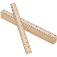thumbnail image 1 of 12 Piece Student Wooden Rulers Office Measuring Ruler 2 Scales (12" and 30cm), 1 of 5