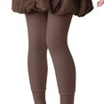 thumbnail image 2 of KAUOD Girls Thermal Tights School Dress Opaque Pantyhose Footed Leggings Kids Fleece Slim Full Length Stretchy Tights Pants, 2 of 6