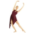 thumbnail image 2 of Alvivi Women Lyrical Dance Dress High Low Dancing Leotard Skirt Dancewear XS-XL, 2 of 7