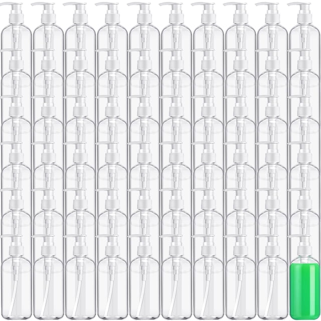 Botellas con bomba de plástico Gerrii, 250 ml (8 oz), Lotion Travel, 60 unidades