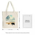 thumbnail image 3 of Serene Elephant Canvas Tote Bag - Multifunctional Reusable Shopping Bag with Tranquil Nature Design Perfect for Travel & Parties, 3 of 4