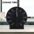 thumbnail image 3 of Farfi No Battery Required Timer Loud Sound Plastic Wide Usage 60 Minutes Cooking Timer Kitchen Supplies (Black), 3 of 11