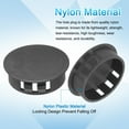 thumbnail image 3 of Uxcell 10pcs Tapones de Agujero de Nylon, Tapones de Agujero Redondo para Tornillos de 1-2/7" (32mm), Negro, 3 of 7