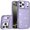 Purple, variant on For iPhone 17 Pro Max Beautiful Diamond Metallic Design Metal Chrome Edged Hybrid - Rose Gold